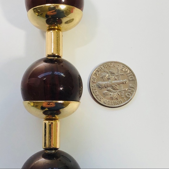 Adjustable 19.5” necklace metal caramel beads NWT - Picture 8 of 8